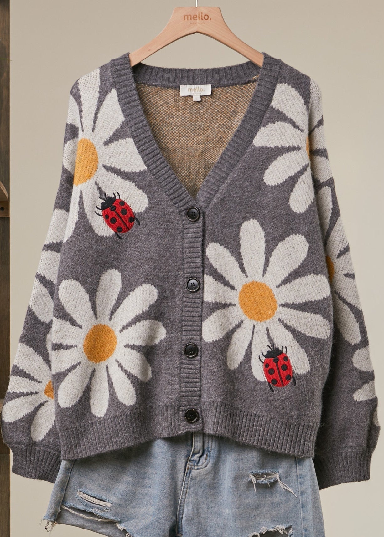 Good Fortune Ladybug Cardigan - Westly