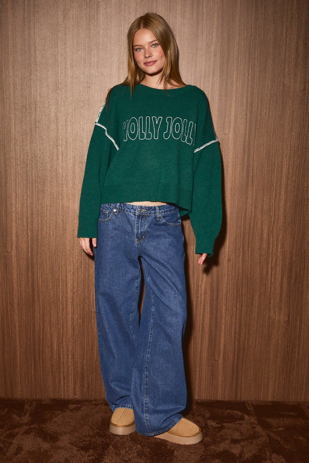 Good Tidings Blanket Stitch Sweater - Westly