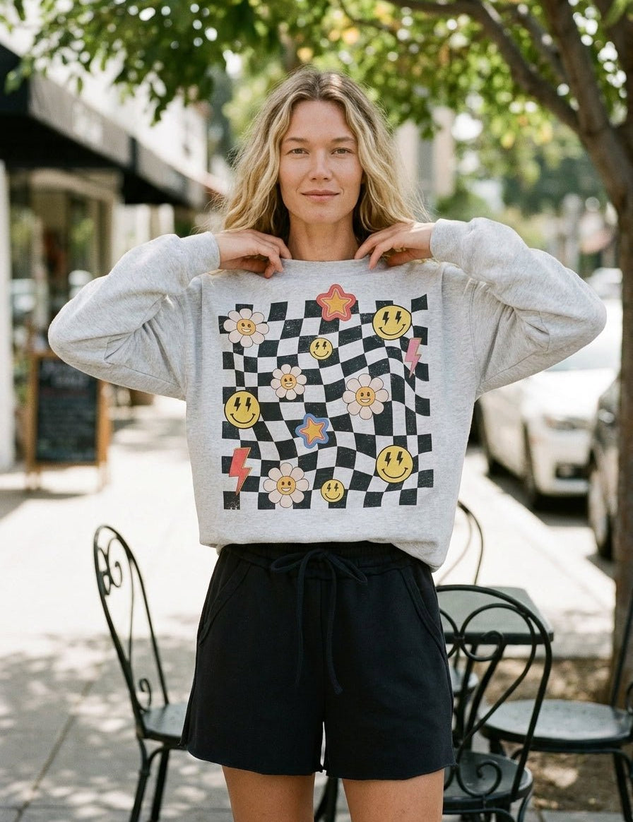Good Vibes Oversized Graphic Sweatshirt - Westly
