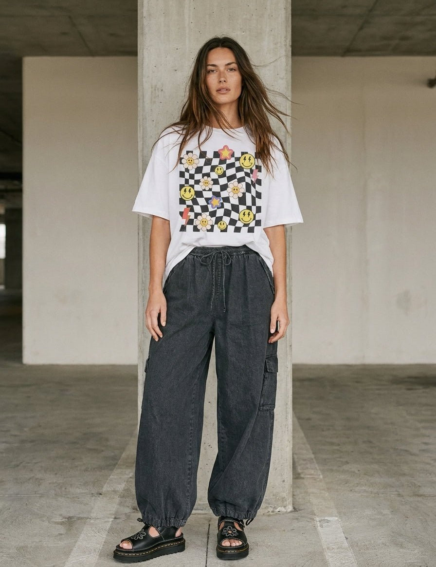 Good Vibes Oversized Graphic Tee - Westly