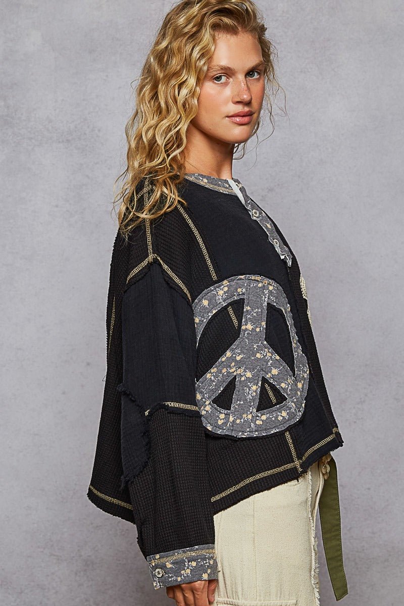 Good Vibrations Oversized Patchwork Thermal - Westly