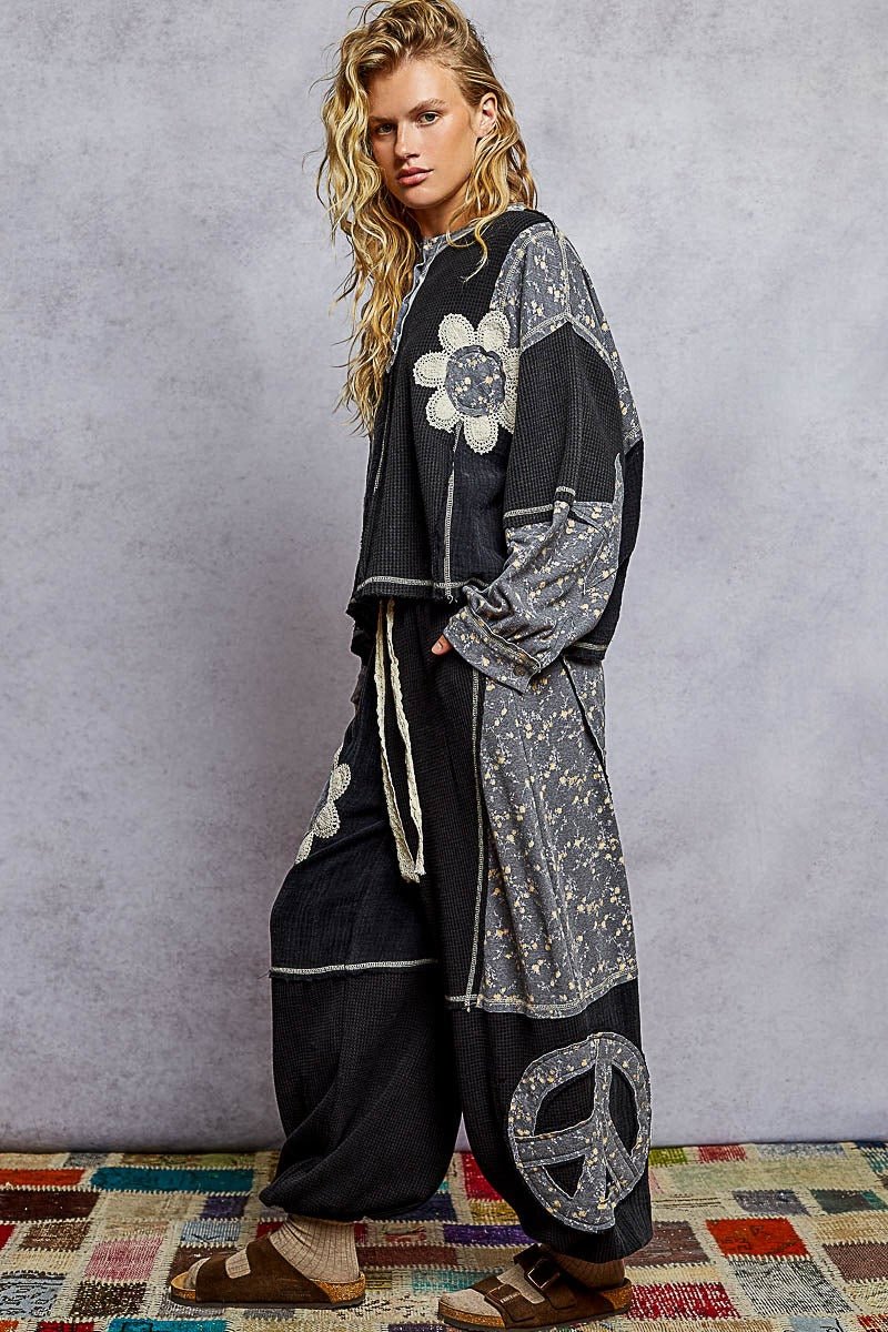 Good Vibrations Oversized Patchwork Thermal - Westly