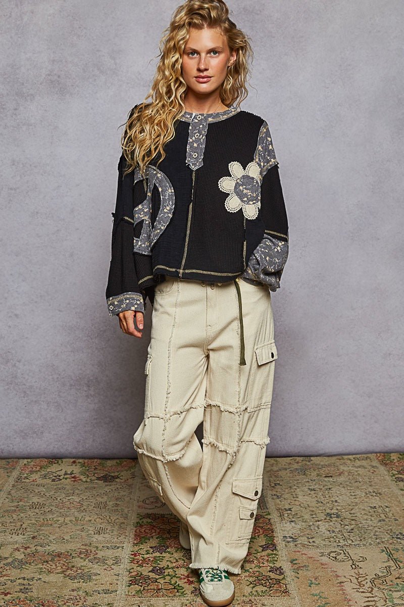 Good Vibrations Oversized Patchwork Thermal - Westly