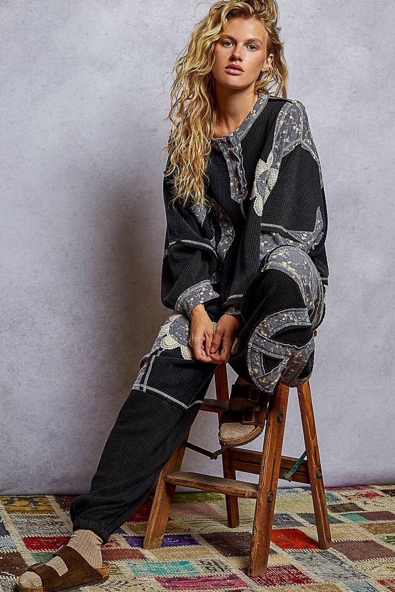 Good Vibrations Oversized Patchwork Thermal - Westly