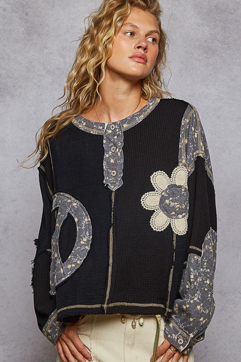 Good Vibrations Oversized Patchwork Thermal - Westly