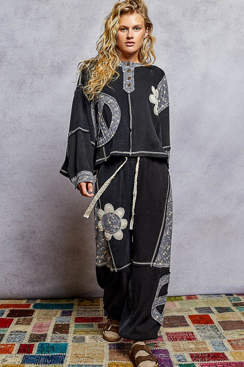 Good Vibrations Oversized Patchwork Thermal - Westly