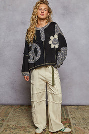 Good Vibrations Oversized Patchwork Thermal - Westly