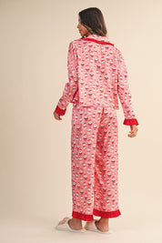 Goodnight Santa Satin Ruffle Pajama Set - Westly