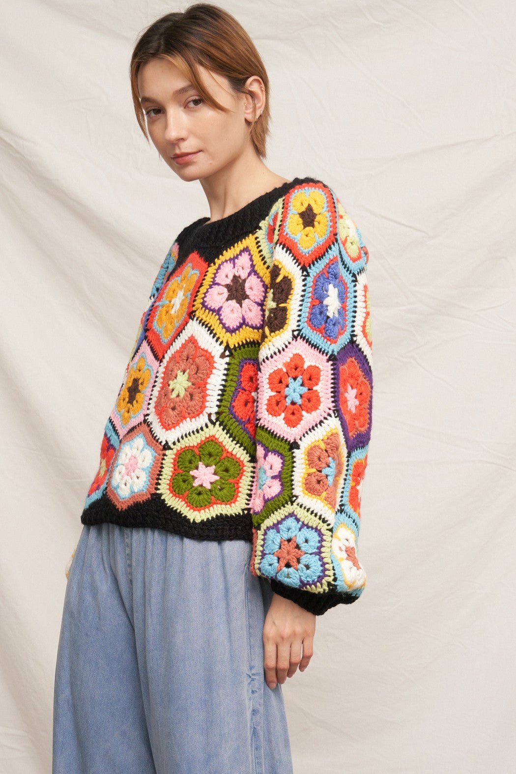 Gram Gram's Chunky Oversized Crochet Sweater - Westly