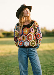 Gram Gram's Chunky Oversized Crochet Sweater - Westly