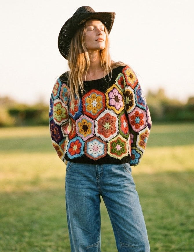 Gram Gram's Chunky Oversized Crochet Sweater - Westly