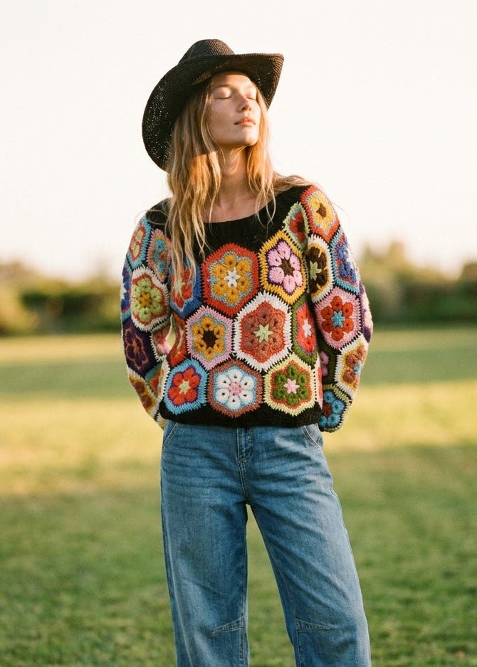 Gram Gram's Chunky Oversized Crochet Sweater - Westly