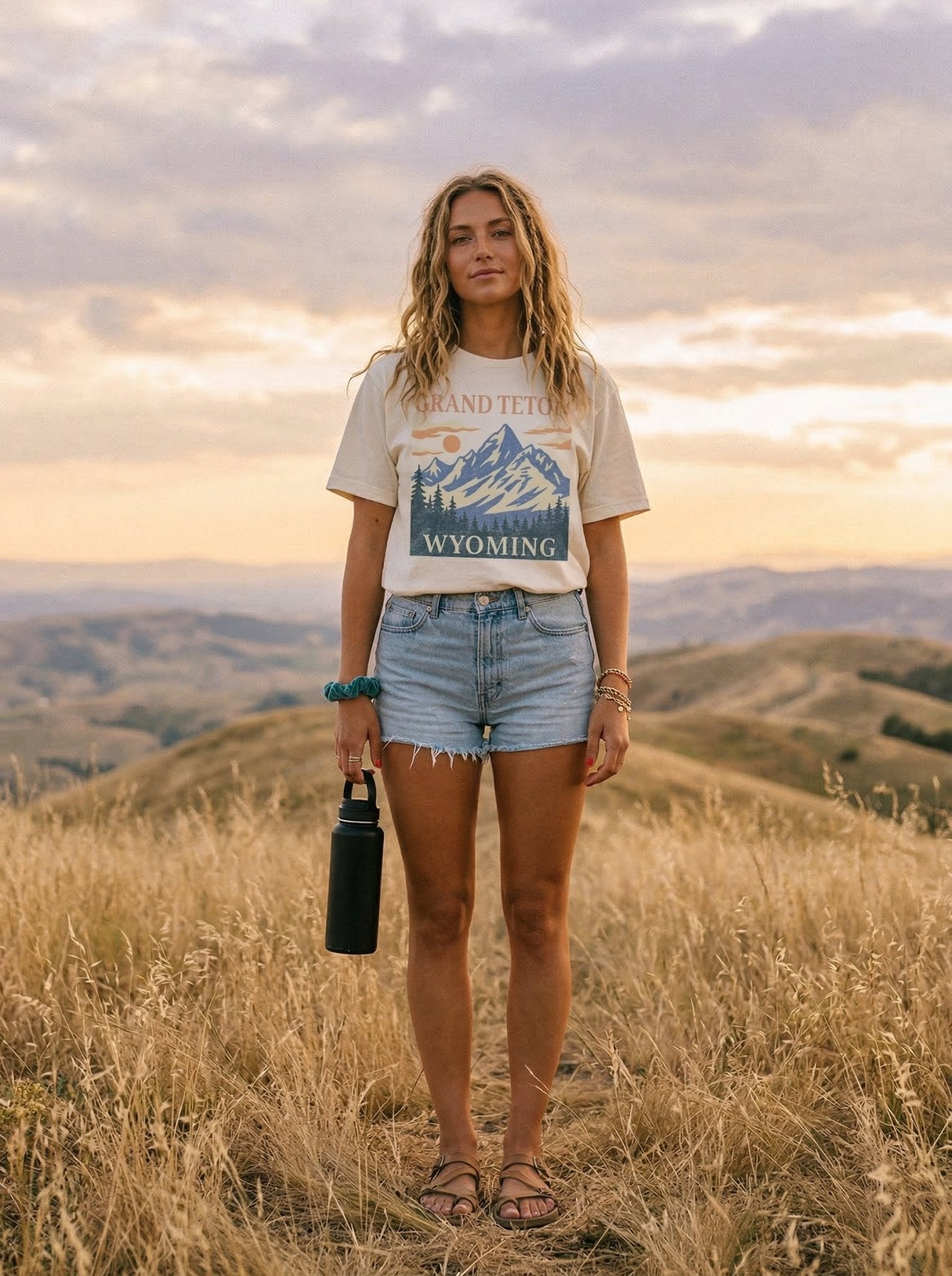 Grand Teton Wyoming Oversized Graphic Tee - Westly