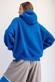Grandstand Contrast Piping Fleece Hoodie - Westly