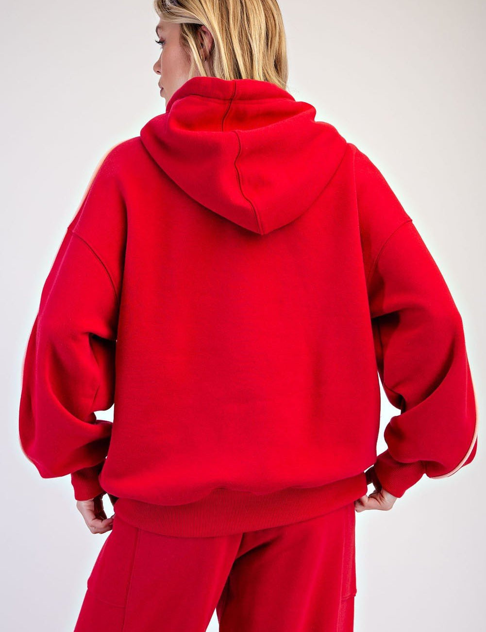 Grandstand Contrast Piping Fleece Hoodie - Westly