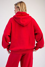 Grandstand Contrast Piping Fleece Hoodie - Westly