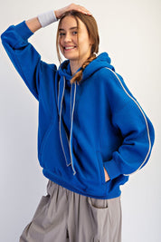 Grandstand Contrast Piping Fleece Hoodie - Westly