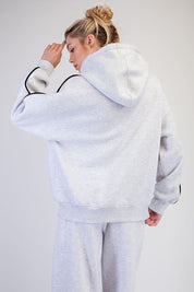 Grandstand Contrast Piping Fleece Hoodie - Westly