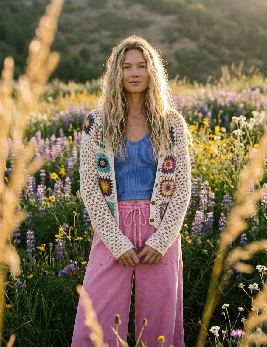 Gran's Crochet Square Cardigan - Westly