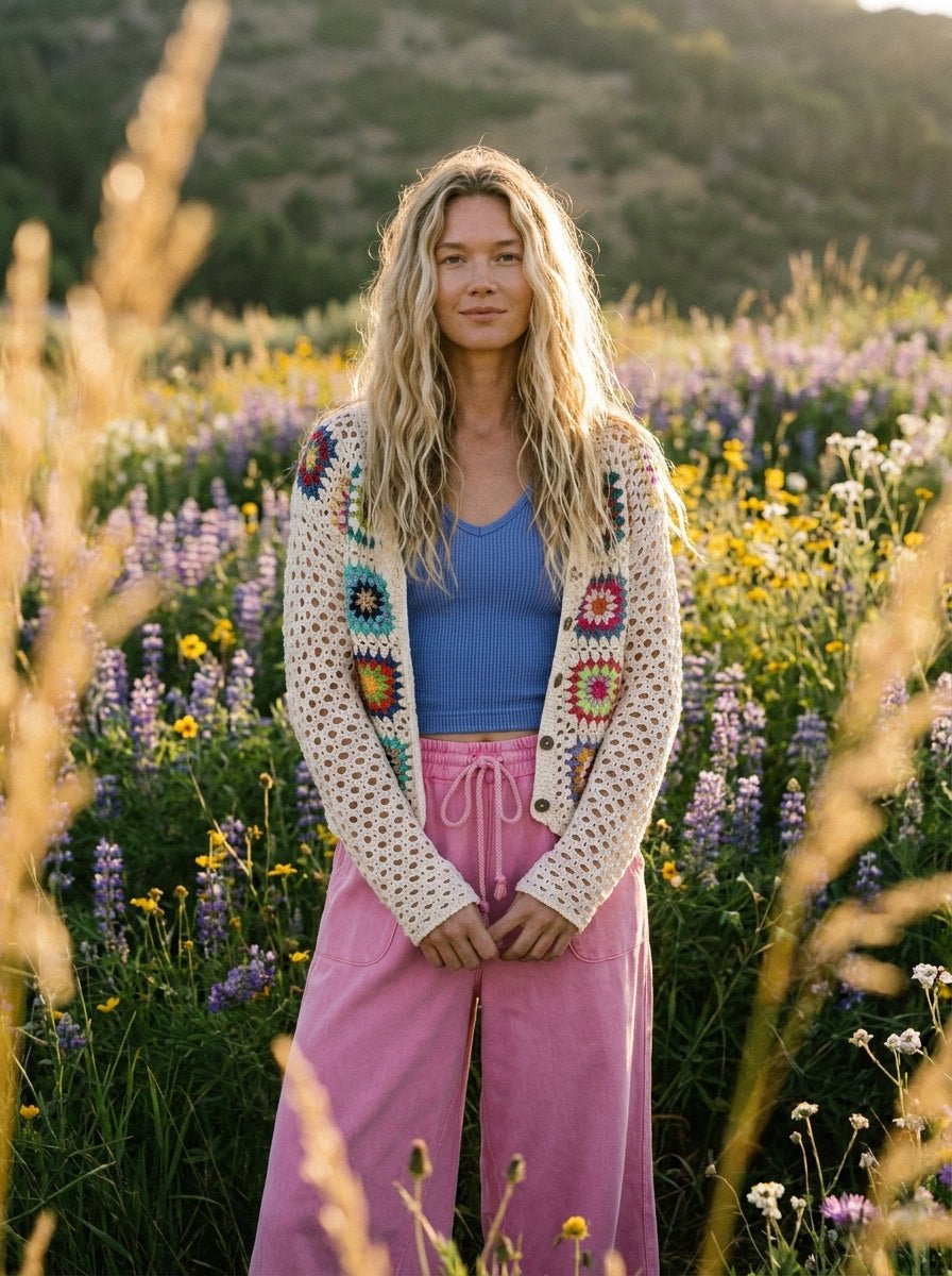 Gran's Crochet Square Cardigan - Westly
