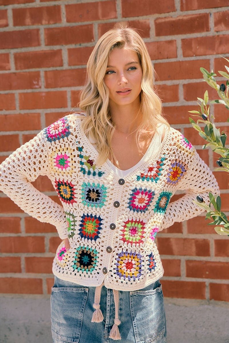 Gran's Crochet Square Cardigan - Westly