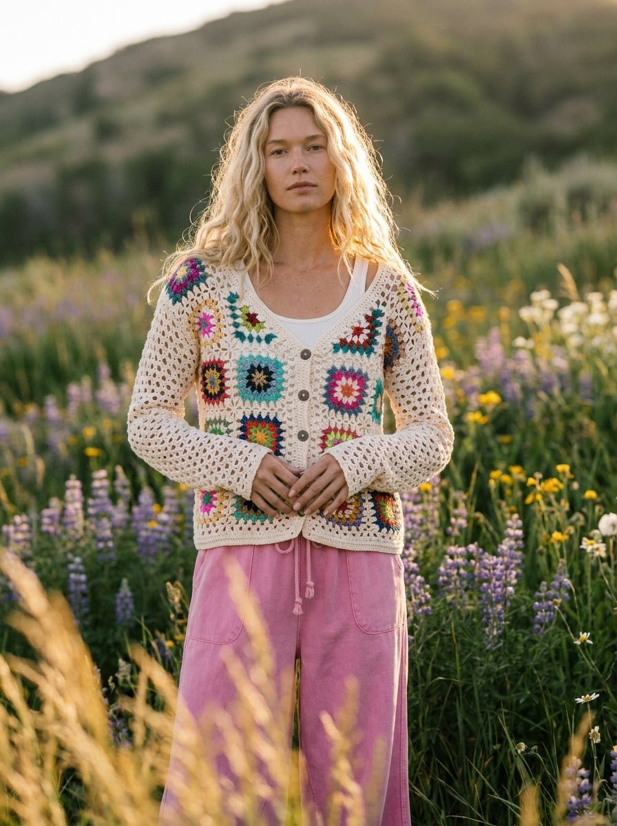 Gran's Crochet Square Cardigan - Westly