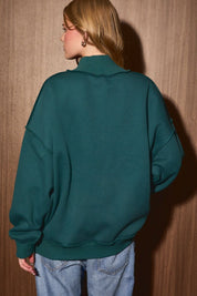 Grateful Blessed Mock Neck Sweatshirt in Hunter Green - product photo 14