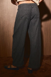 Grayson Plaid Barrel Pants in Black Plaid - product photo 3