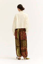 Greystone Funnel Neck Crop Cardigan in Ivory, photo 6