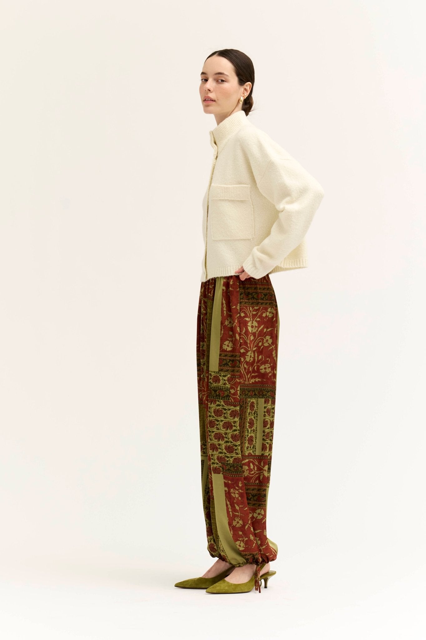 Greystone Funnel Neck Cropped Cardigan - Westly