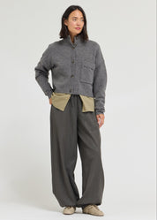 Greystone Funnel Neck Cropped Cardigan - Westly