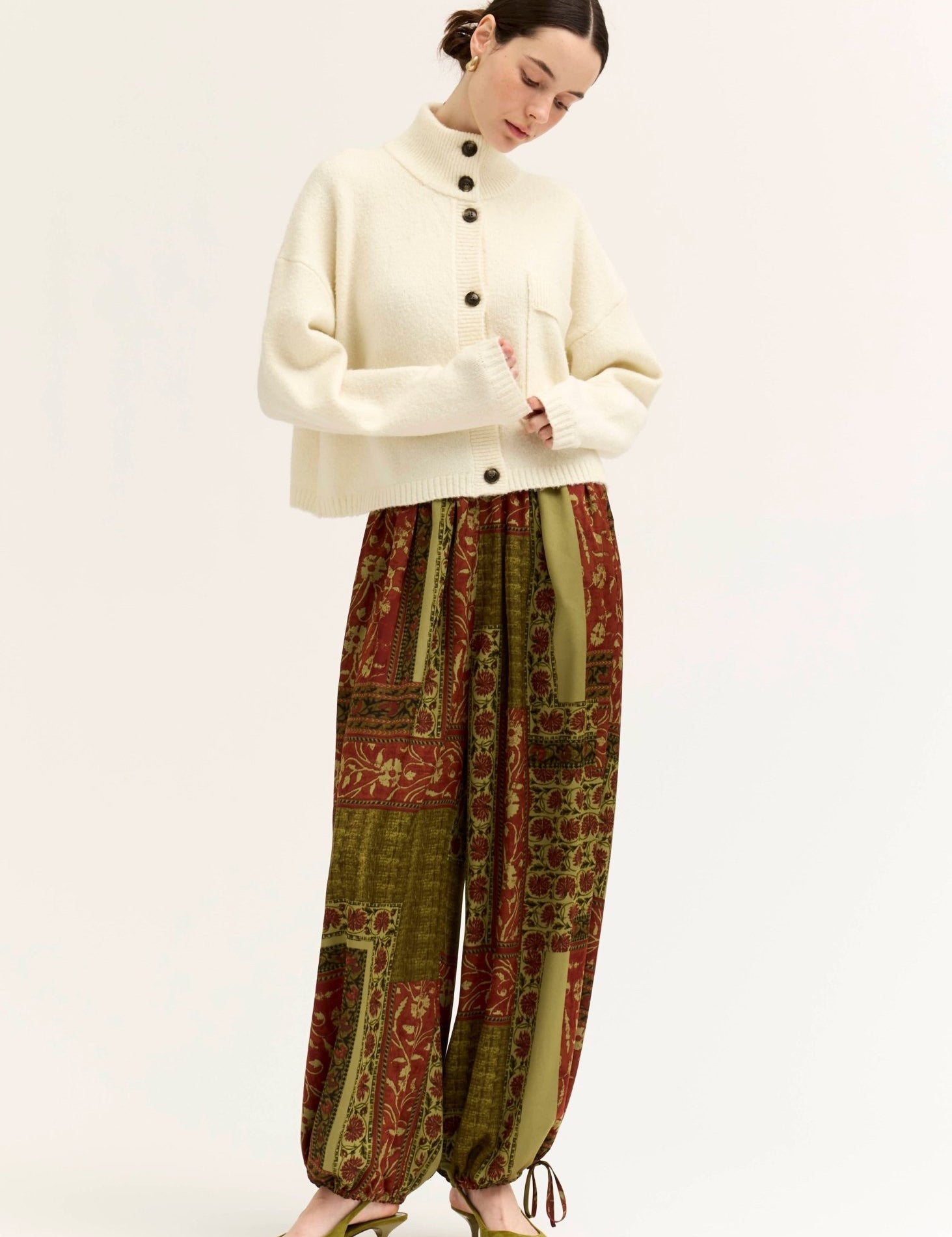 Greystone Funnel Neck Cropped Cardigan - Westly