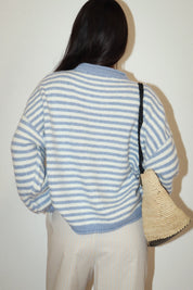 Gulfstream Fish Stripe Sweater - Dusty Blue