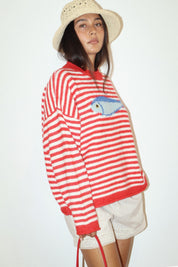 Gulfstream Fish Stripe Sweater - Red