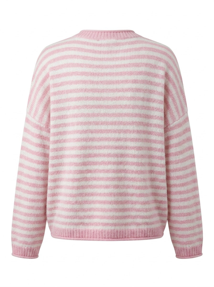 Gulfstream Fish Stripe Sweater - Strawberry