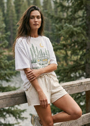 Happy Camper Oversized Graphic Tee - Westly