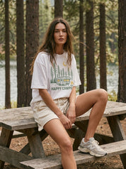 Happy Camper Oversized Graphic Tee - Westly