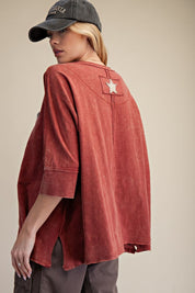 Harper Star Patch 3/4 Sleeve Top - Westly