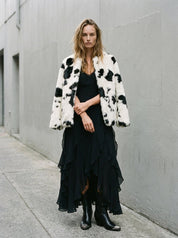 Hartwell Cow Print Faux Fur Jacket - Westly