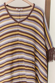 Harvest Moon Knit Tassel Poncho Top - Westly