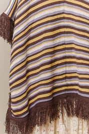 Harvest Moon Knit Tassel Poncho Top - Westly