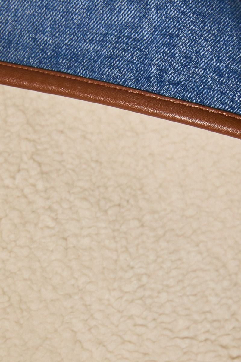 Hayward Reversible Denim Fleece Jacket in Denim Cream - product photo 10