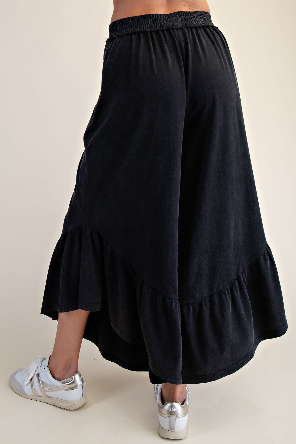 Hazel Ruffle Bottom Washed Pants - Westly