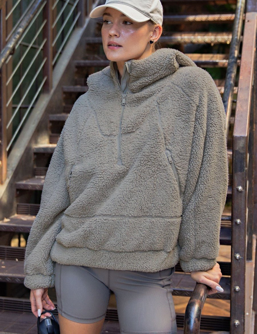 Head Start Quarter-Zip Sherpa Hoodie - Westly