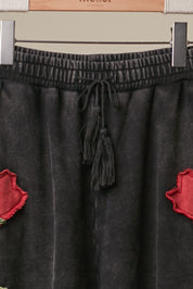 Heart Vine Graphic Jogger Pants in Black - product photo 3