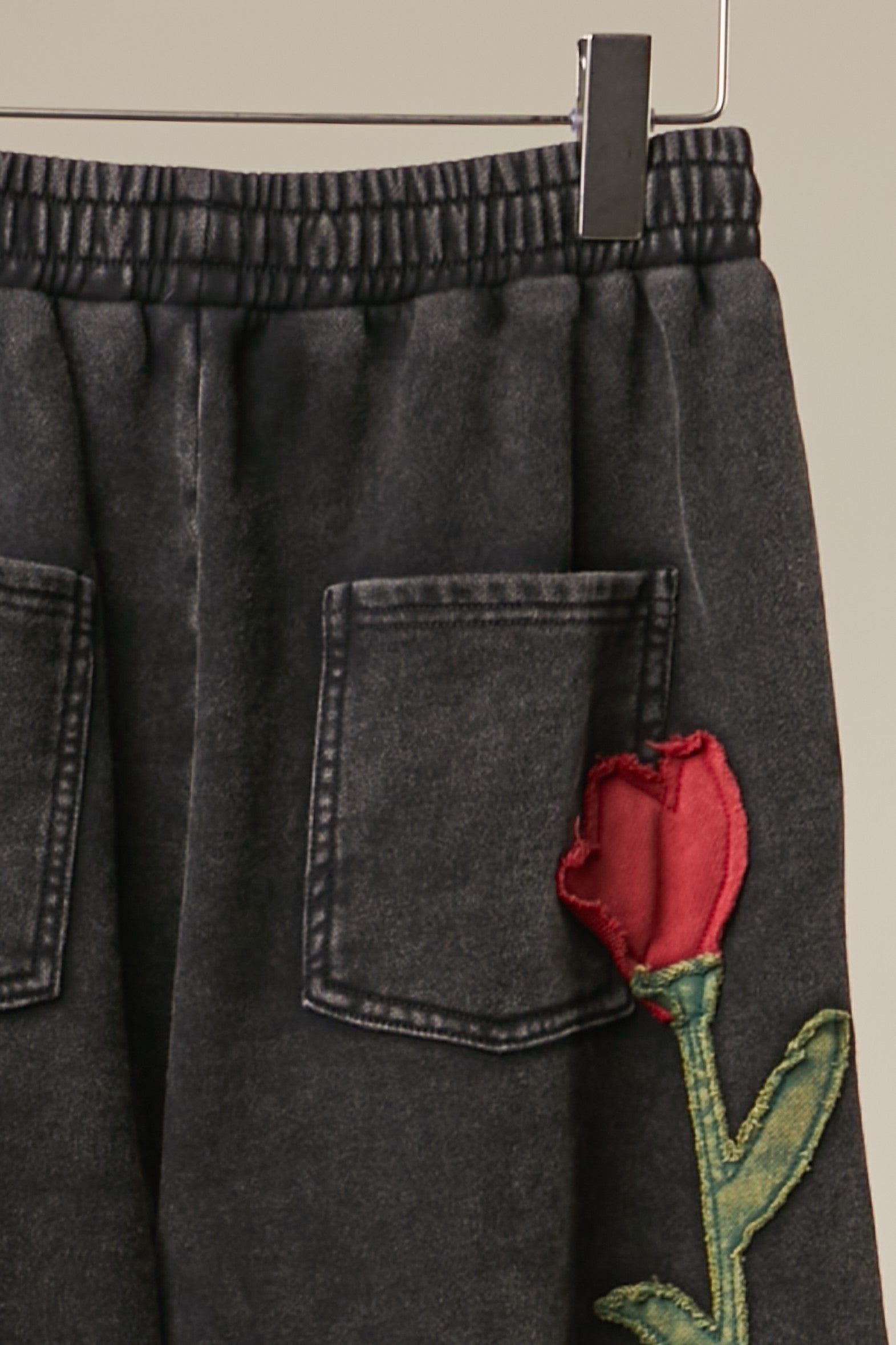 Heart Vine Graphic Jogger Pants in Black - product photo 5