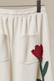Heart Vine Graphic Jogger Pants in Off White - product photo 5