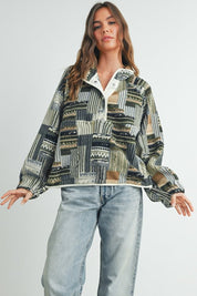Hearth Patchwork Print Multicolor Sweatshirt - Westly
