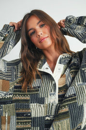 Hearth Patchwork Print Multicolor Sweatshirt - Westly