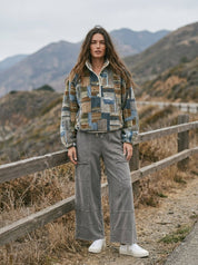 Hearth Patchwork Print Multicolor Sweatshirt - Westly